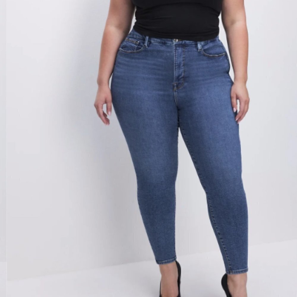 Good American Good Legs Skinny Crop in Blue sz 14/32